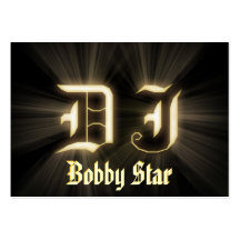 Eine coole DJ-Goldlaser ligt Geschäftskarte Visitenkartenvorlage