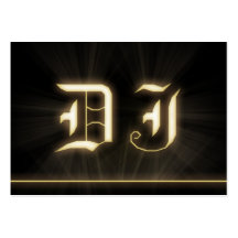 Eine coole DJ-Goldlaser ligt Geschäftskarte Visitenkartenvorlagen