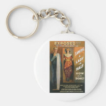 Eine Dame In Half ~ sägen Magier-Vintage magische  Schlüsselband