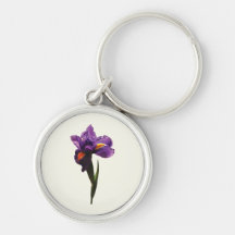 Eine lila Iris Schlüsselanhänger
