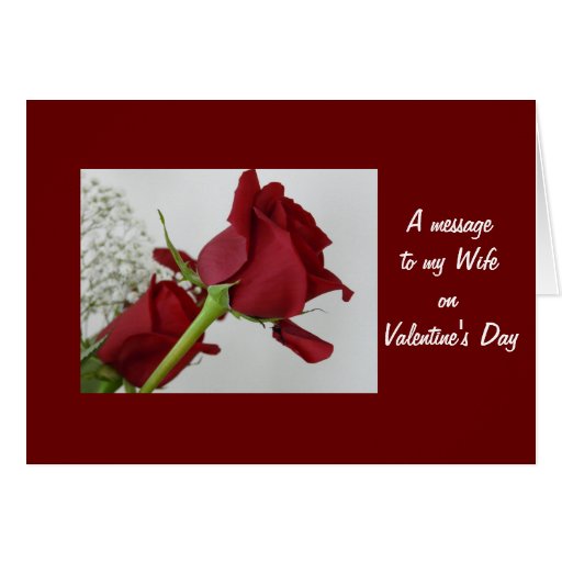 Eine Mitteilung zu meiner Frau am Valentinstag Karten