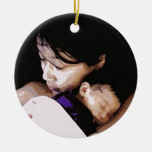 Eine Mutter mit ihrer neugeborenen" Verzierung Weihnachtsbaum Ornamente