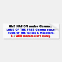 EINE NATION unter ObamaHOME des FREIEN Obama-Mater Autosticker
