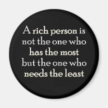 Eine reiche Person ist nicht die Person, die die d Magnete