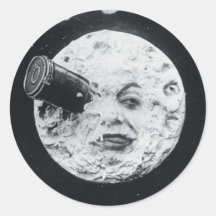 Eine Reise zum Mond Runder Aufkleber