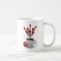 Eine Schale heiße Liebe Kaffee Tasse