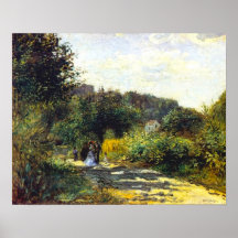 Eine Straße in Louveciennes, durch Pierre-Auguste  Posterdruck
