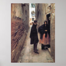 Eine Straße in Venedig, durch John Singer Sargent Posterdruck