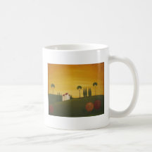 Eine toskanische Landschaft Kaffeehaferl