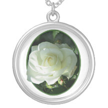 Eine weiße Rose Selbst Gestaltete Halskette