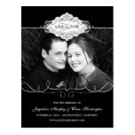 Einfach Couture-Save the Date Postkarte - Schwarze