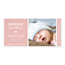 EINFACH REINE %PIPE% BABY-GEBURTS-MITTEILUNG PHOTO KARTE
