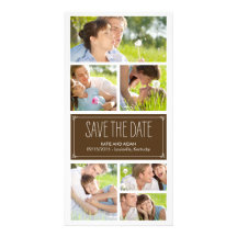 Einfache Collagen-Save the Date Foto-Karten Fotokarten