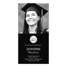 Einfache Eleganz-Abschluss-Mitteilungs-Foto-Karte Personalisierte Foto Karte