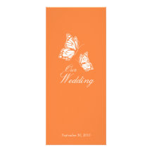 Einfache orange Schmetterlinge, die Mitteilung 2 W Personalisierte Ankündigung
