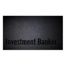 Einfache schwarze Investmentbanker-Visitenkarte