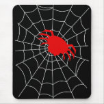 Einfache Spinne in einem Netz Mousepad