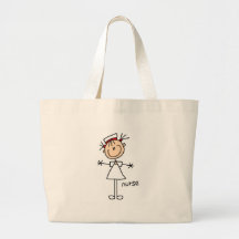 Einfache Strichmännchen-Krankenschwester-T-Shirts  Taschen
