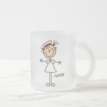 Einfache Strichmännchen-Krankenschwester-T-Shirts  Kaffeetassen