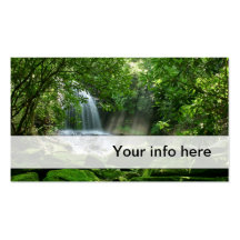 Einfache üppige Wasserfall-Visitenkarte
