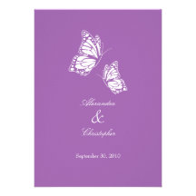 Einfache violette Schmetterlinge, die Mitteilung W Ankündigung