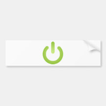 Einfacher Power-Knopf Autoaufkleber