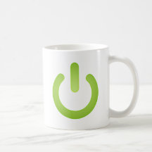 Einfacher Power-Knopf Kaffeetassen