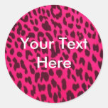 Einfacher rosa Leopard-Druck-Aufkleber