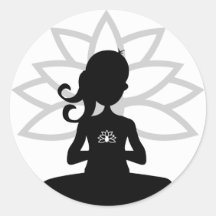 Einfacher Yoga-Silhouette-Aufkleber