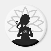 Einfacher Yoga-Silhouette-Magnet