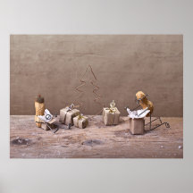 Einfaches Sache-Weihnachten Plakatdrucke
