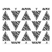 Einfarbiges geometrisches Muster mit Zebra-Streife Postkarte