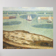 Eingang zum Hafen, Seurat Vintager Pointillism Plakatdrucke
