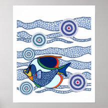 Eingeborenes Fisch-Plakat
