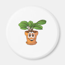 Eingemachter Pflanzen-Cartoon Magnete
