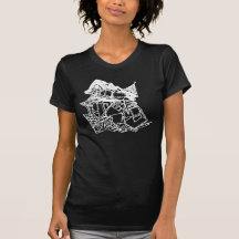 Eingestürztes volles Bild des Hauses Tshirts