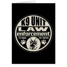 Einheit K9 in den Hunden, die wir vertrauen Karten