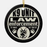 Einheit K9 in den Hunden, die wir vertrauen Weinachtsornamente