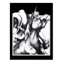 Einhorn das andere, anderes weißes Fleisch Postkarte