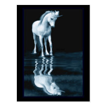 Einhornreflexionspostkarten