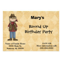 Einladung-Cowgirl Geburtstags-Party