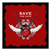 Einladung des Rock-and-Roll Save the Date