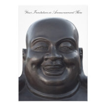 Einladung mit Buddha-Skulptur