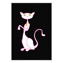 Einladungen Le Meow Blanc