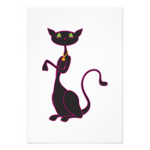 Einladungen Le Meow Noir