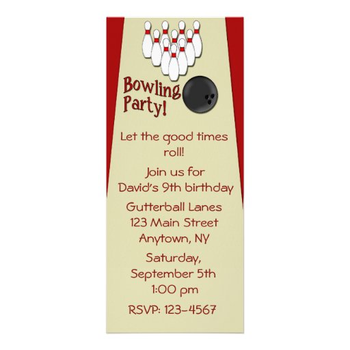 Einladungs-Bowlings-Party