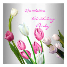 Einladungs-Geburtstags-50. elegantes rosa u. weiße