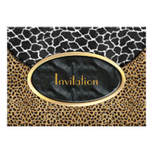 Einladungs-Leopard-Schwarz-weißer Kuh-Geldbeutel