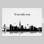 Einladungskarte mit Hamburg Skyline. karten