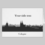 Einladungskarte mit Köln Skyline. karten